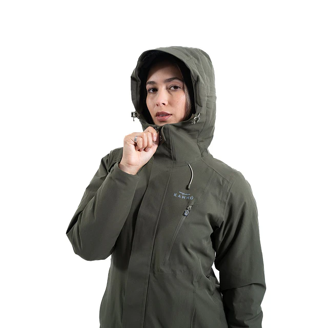 Parka Impermeable Mujer Octay Oliva Oscuro