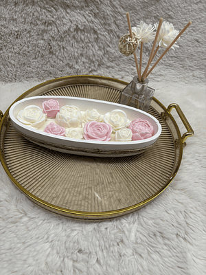 vela aromática em base de gesso 