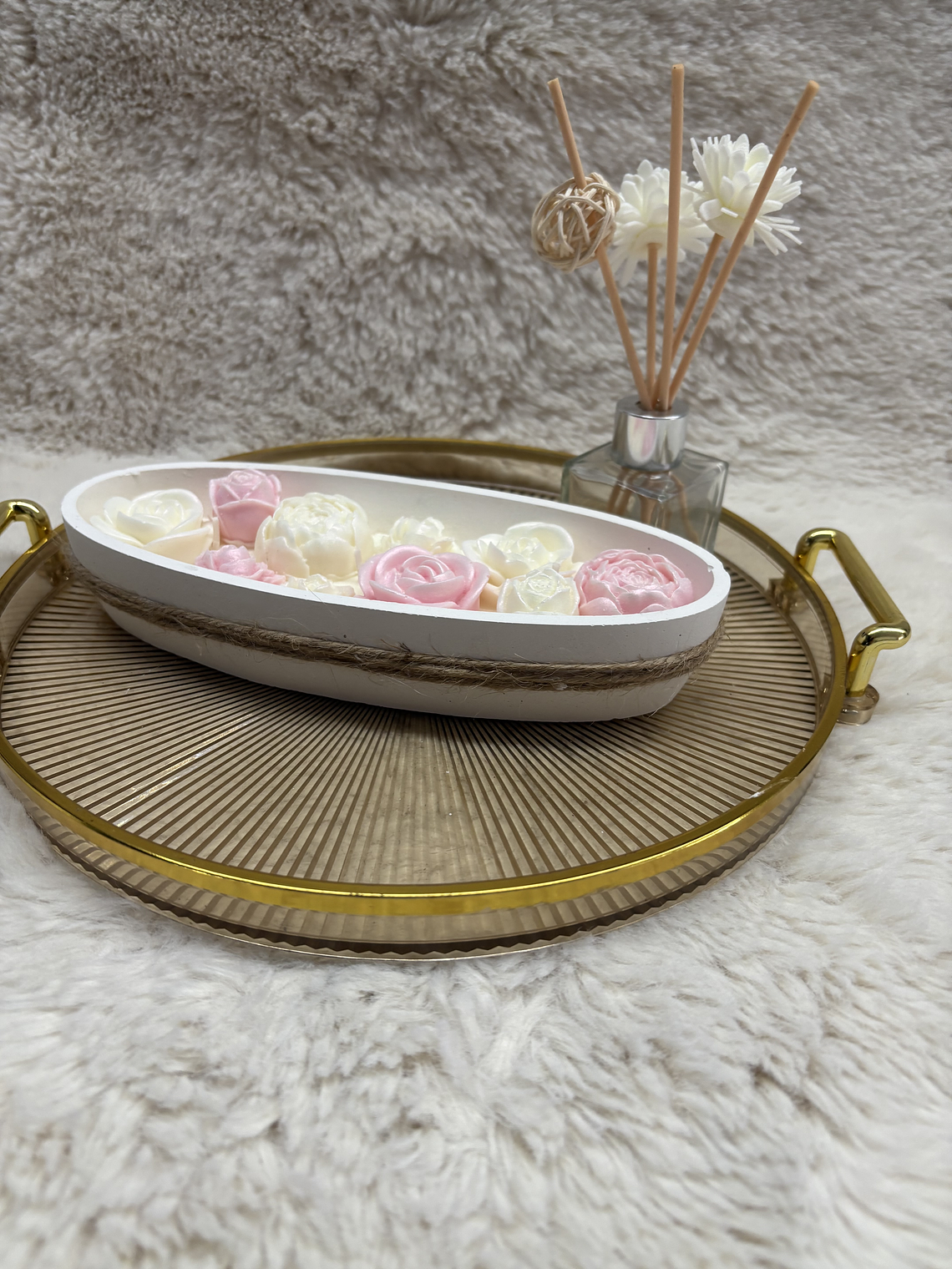 vela aromática em base de gesso  2