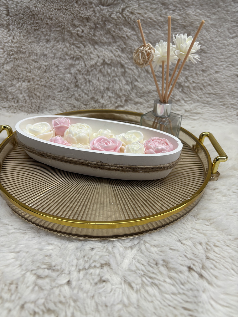 vela aromática em base de gesso  2