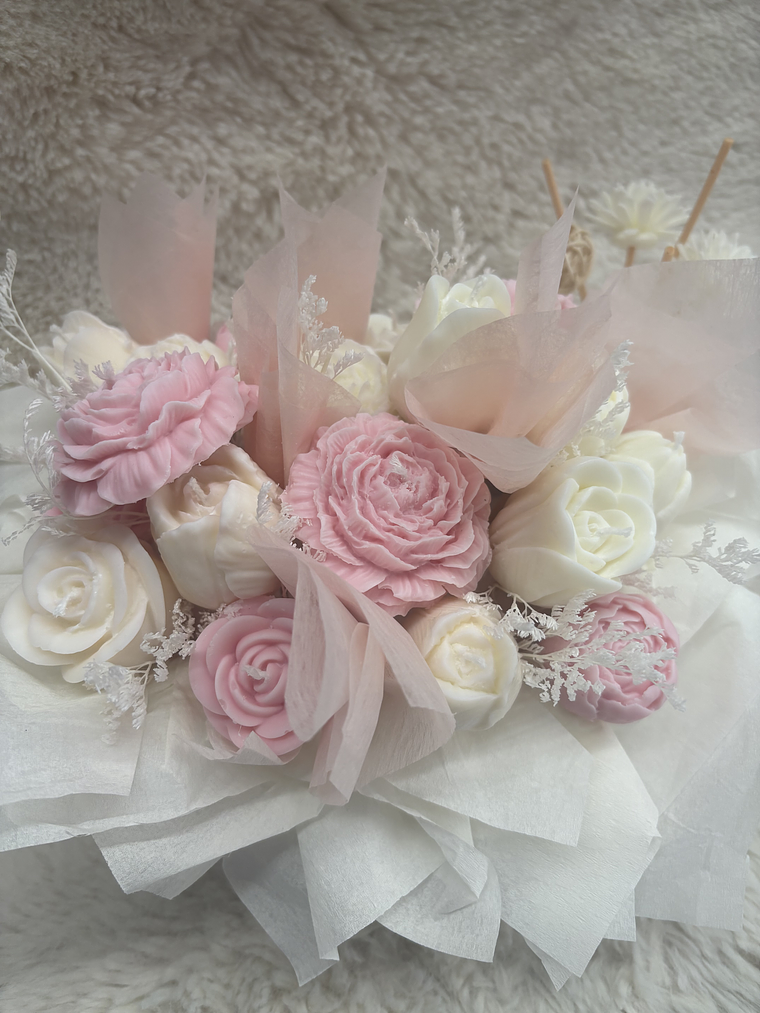 arranjo floral em velas de cera  3