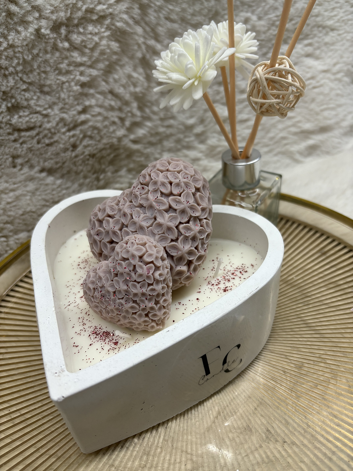 Vela aromática corações  2