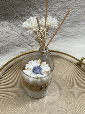 Vela com flocos de ouro 