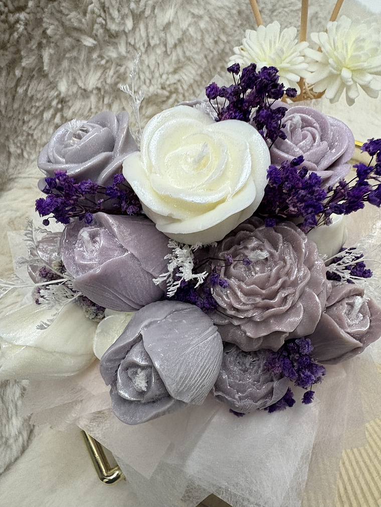 Buque de flores em cera  2