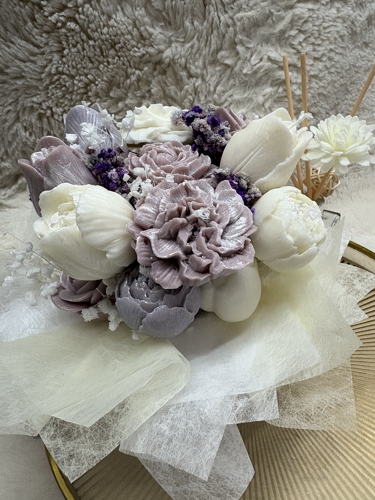 Buque de flores em cera 3 1
