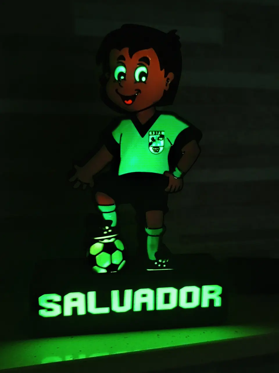 Luminária Futebolista (menino) Personalizada 3