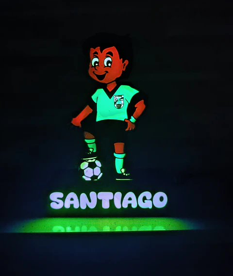 Luminária Futebolista (menino) Personalizada