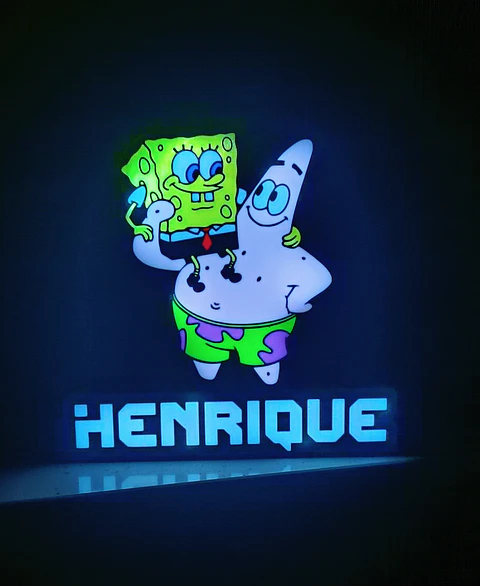 Luminária Bob Esponja Personalizada com Nome
