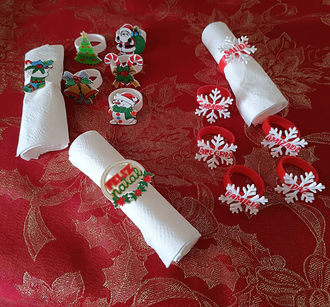 Anéis para guardanapos - Natal