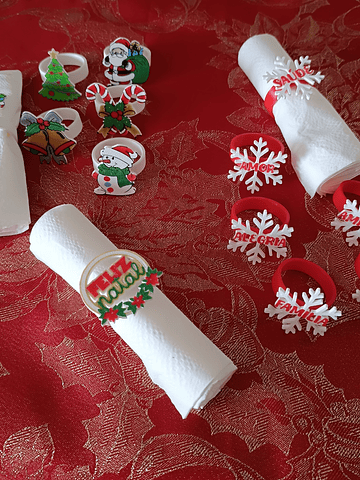 Anéis para guardanapos - Natal