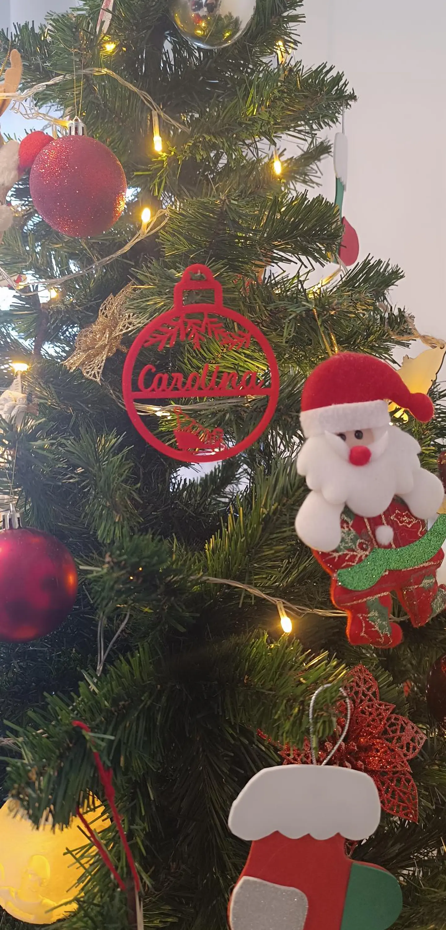 Bola de natal com nome 1