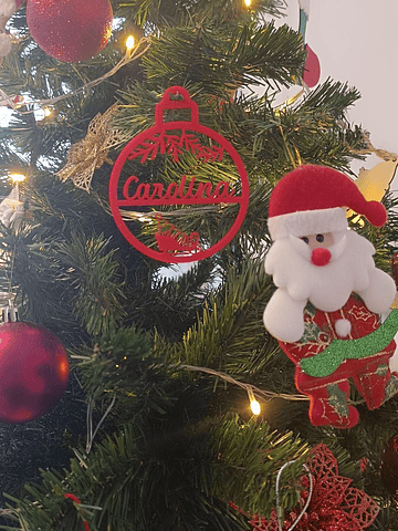 Bola de natal com nome