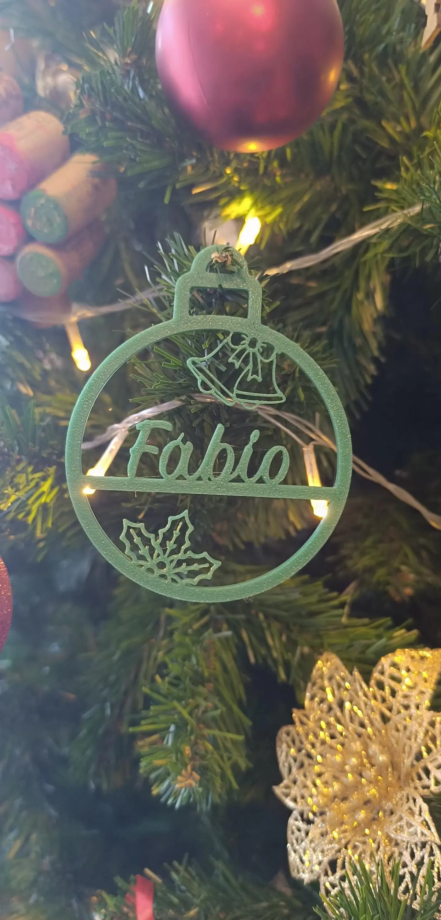 Bola de natal com nome 2