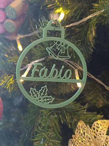 Bola de natal com nome