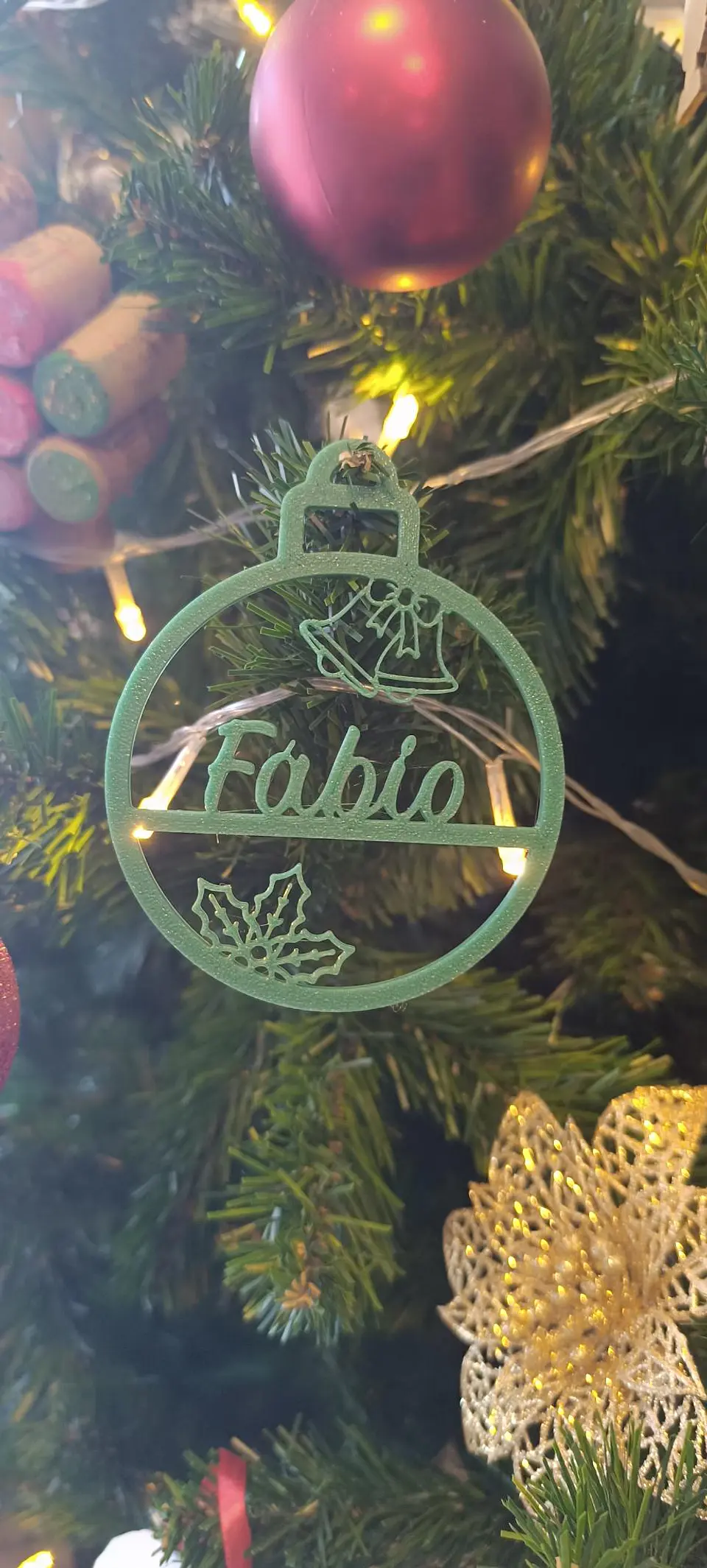 Bola de natal com nome 2