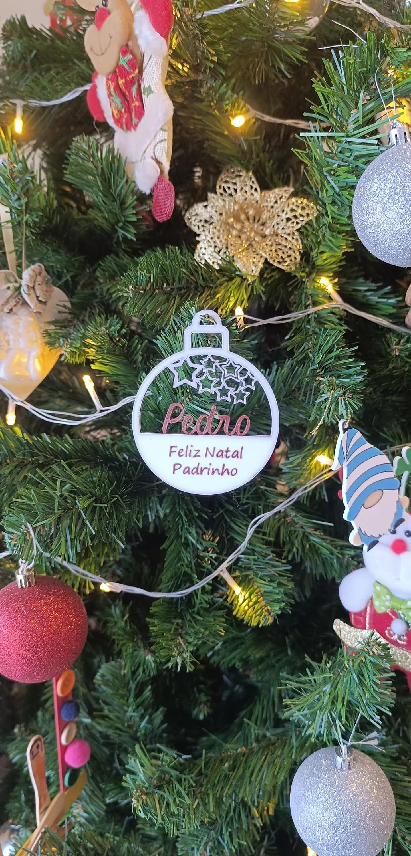 Bola de natal com nome 3