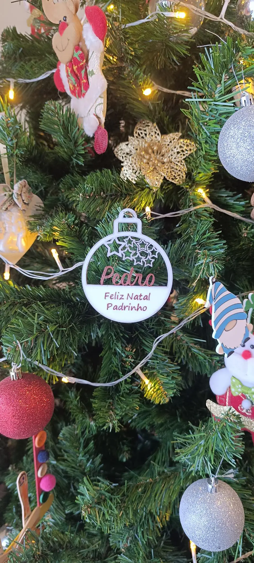 Bola de natal com nome 3
