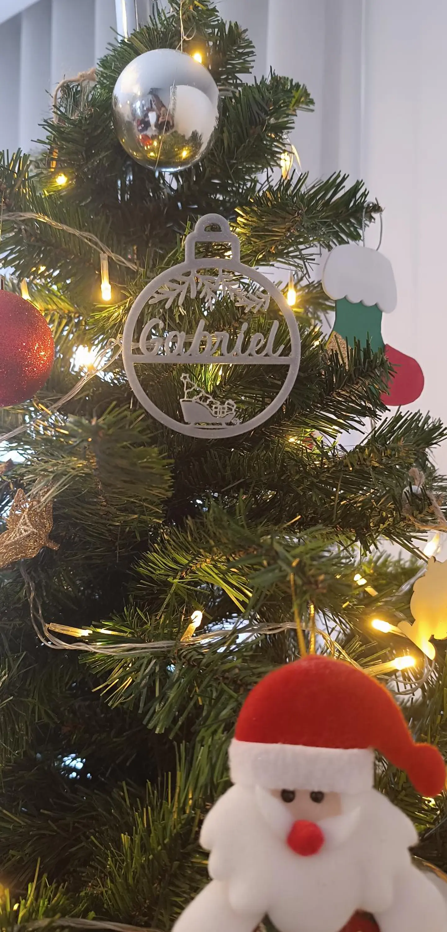 Bola de natal com nome 5