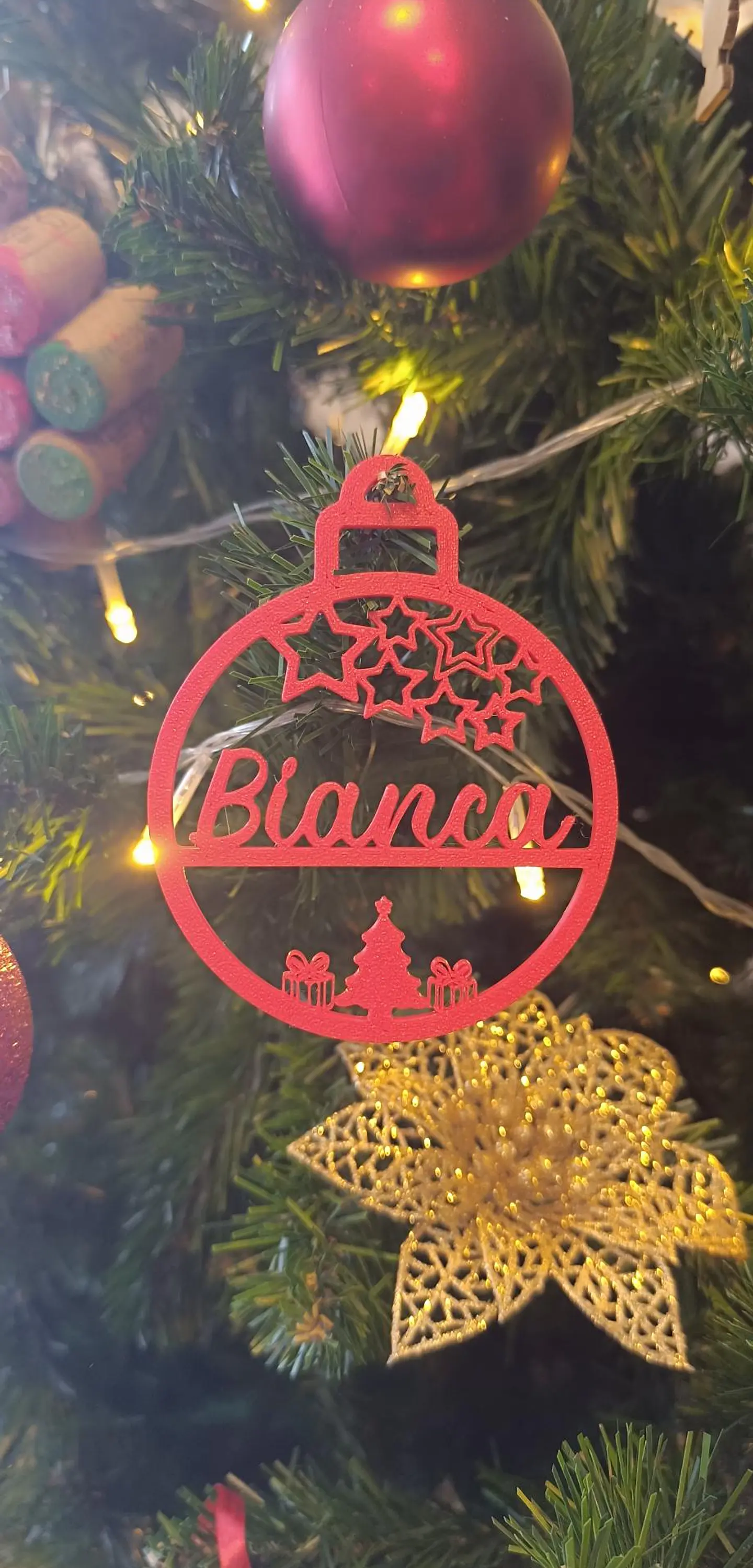 Bola de natal com nome 6