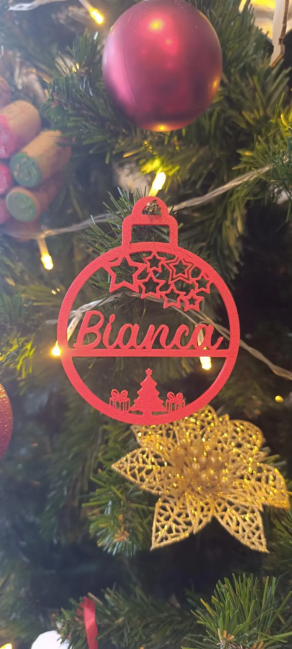 Bola de natal com nome 6