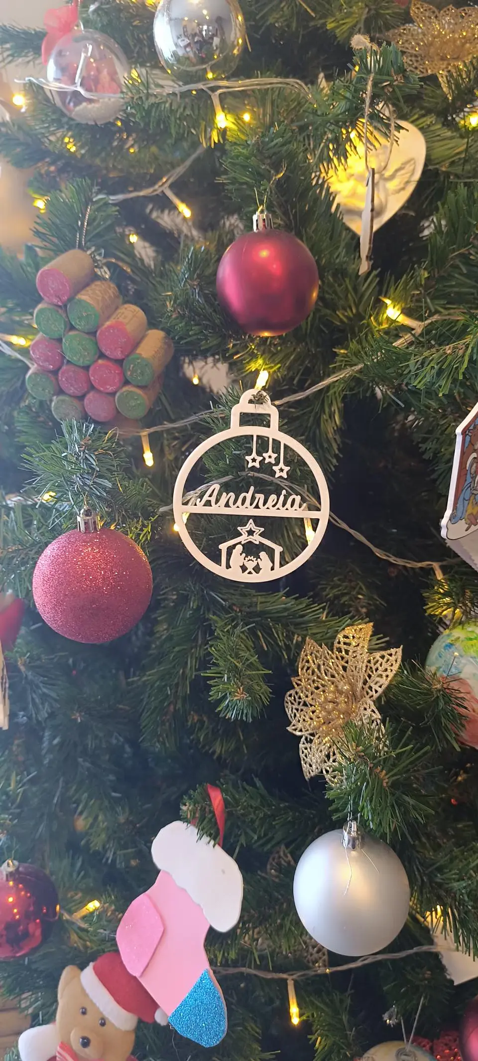 Bola de natal com nome 7