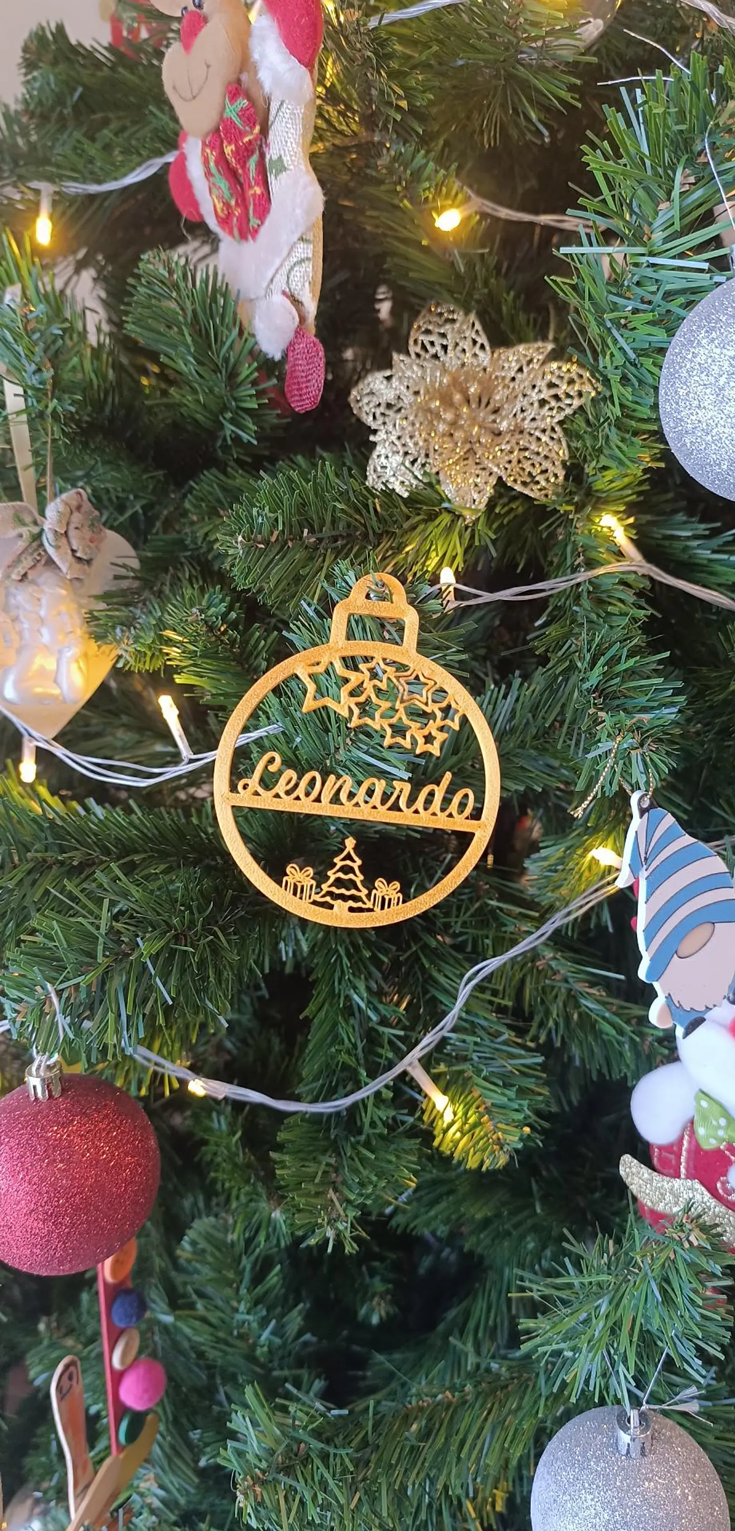 Bola de natal com nome 8