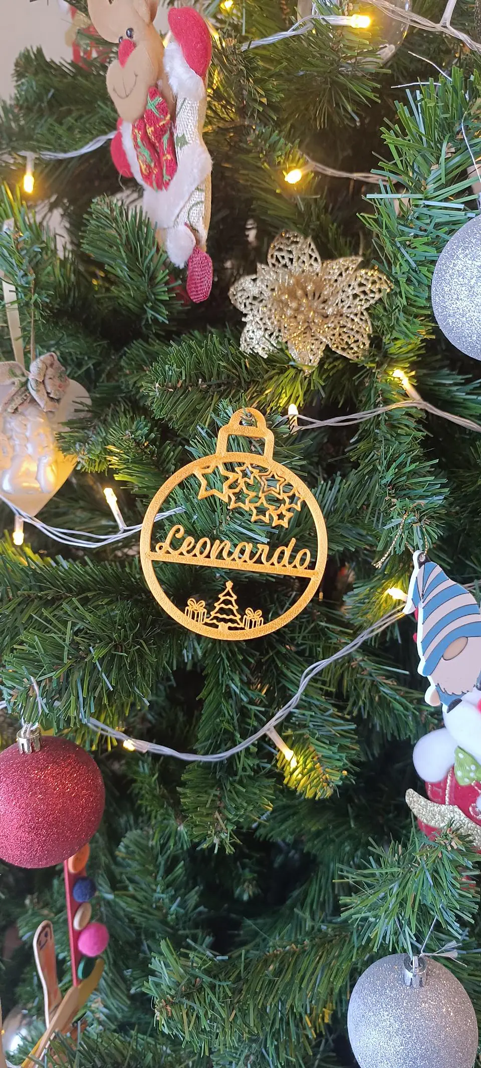 Bola de natal com nome 8