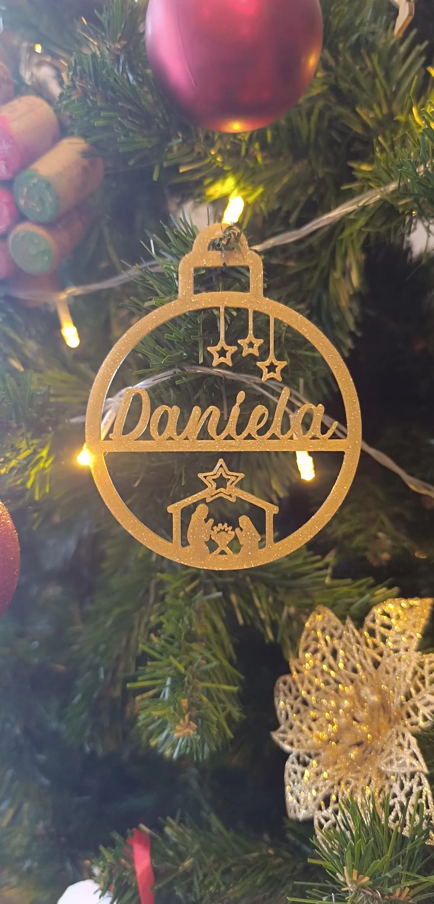 Bola de natal com nome 9
