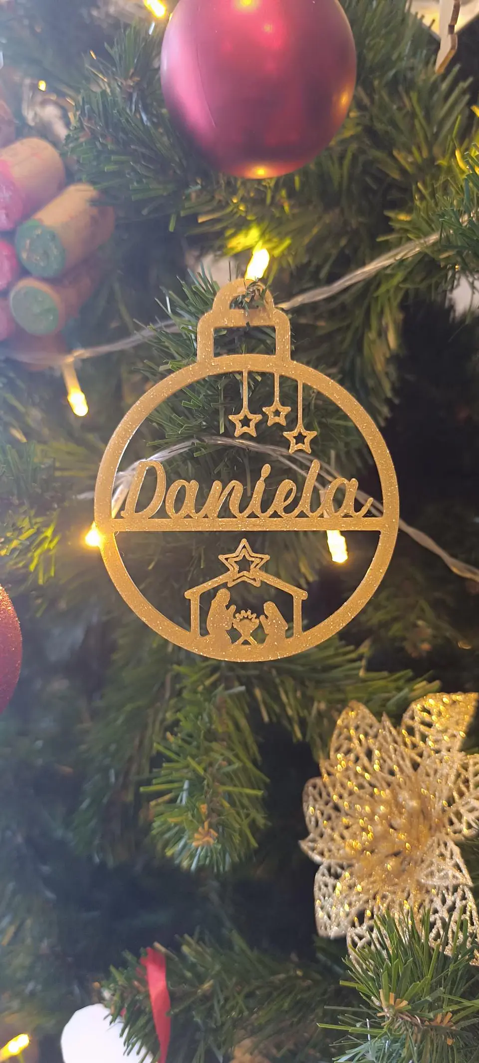 Bola de natal com nome 9
