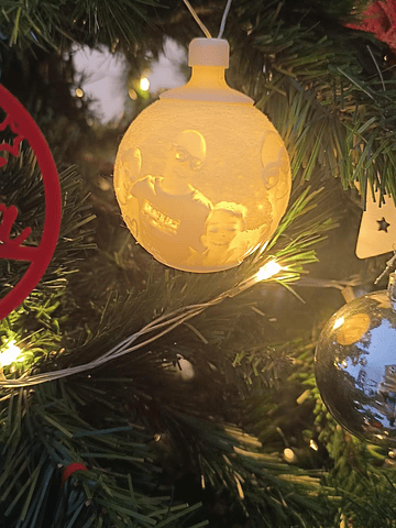 Bola de Natal Litofania (com foto)