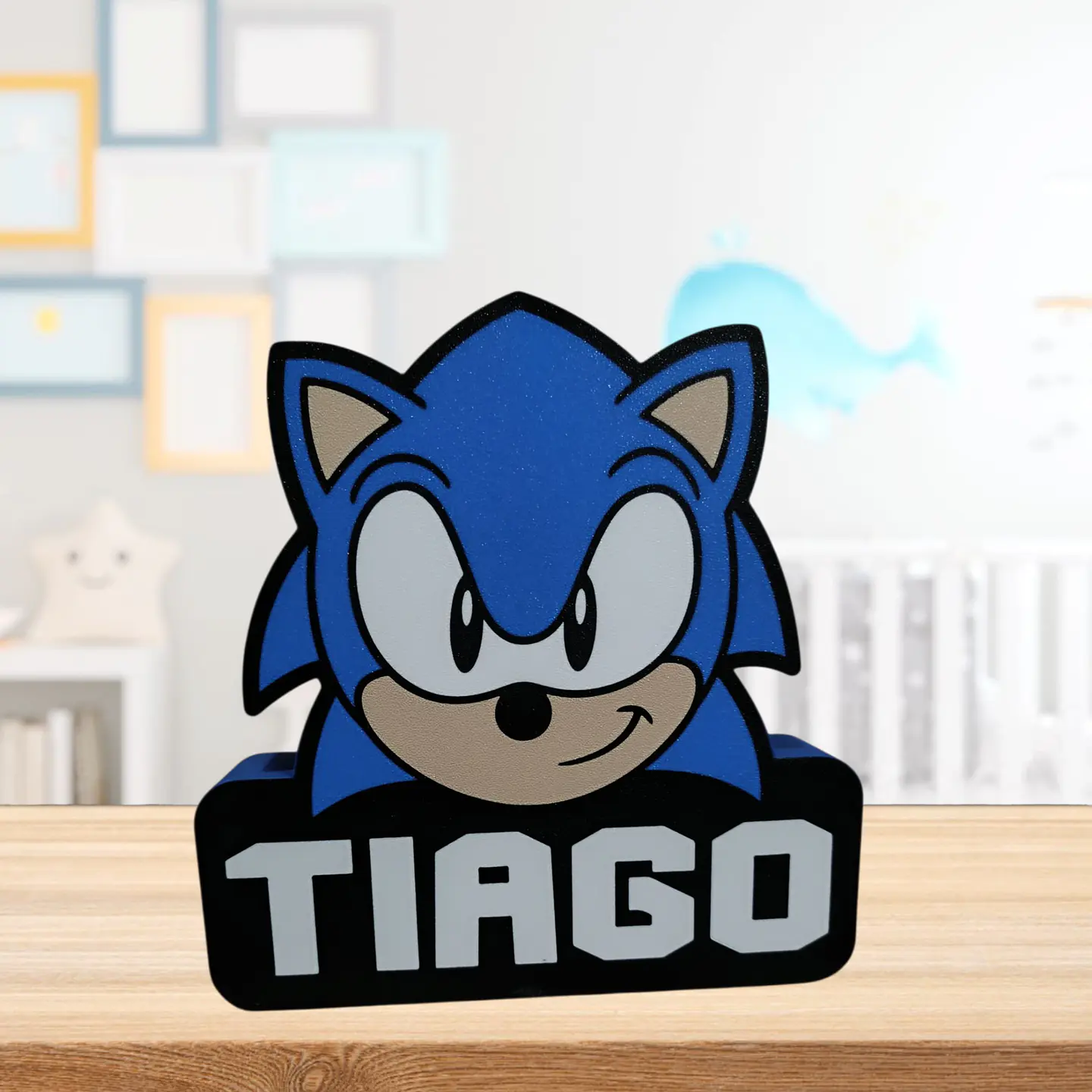Luminária Sonic Personalizada com Nome 2