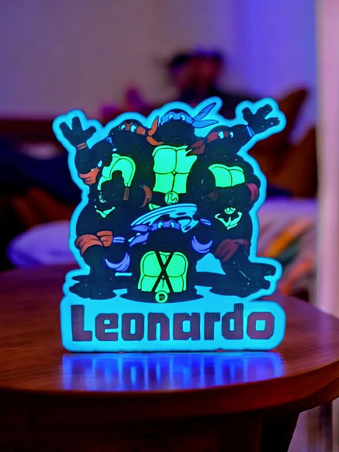Luminária Tartarugas Ninja Personalizada com Nome