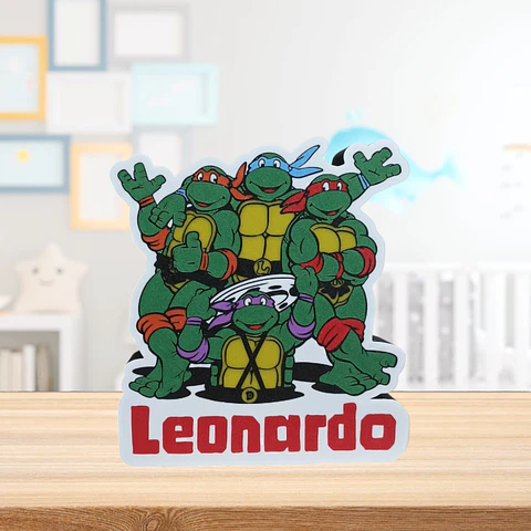 Luminária Tartarugas Ninja Personalizada com Nome