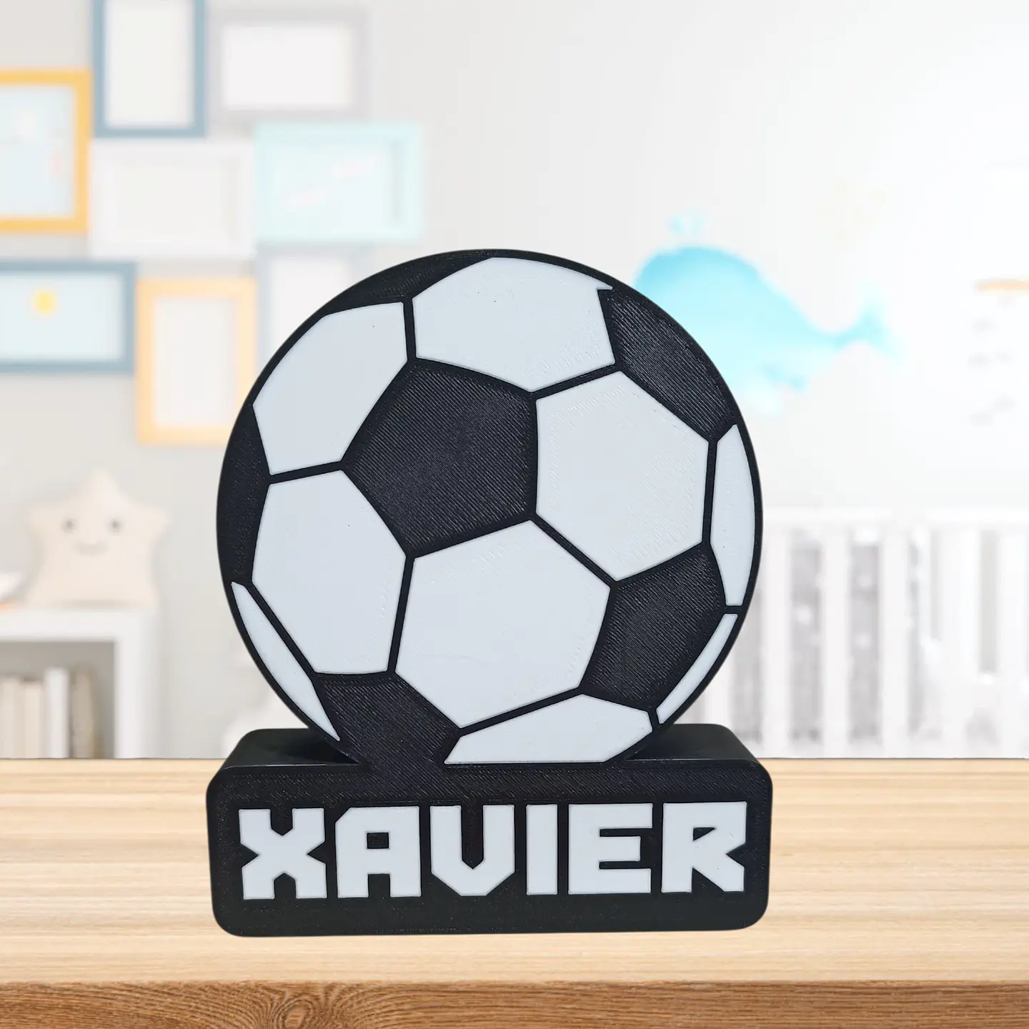 Luminária Bola de Futebol Personalizada com Nome 2