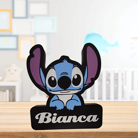 Luminária Stitch Personalizada com Nome