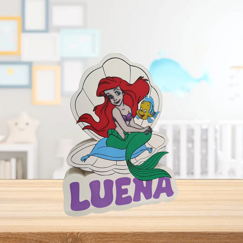 Luminária Ariel Personalizada com Nome 1