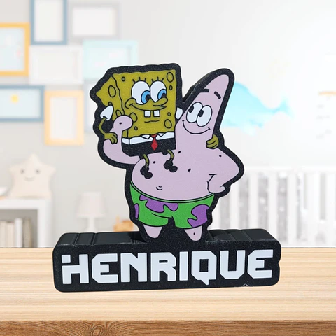 Luminária Bob Esponja Personalizada com Nome
