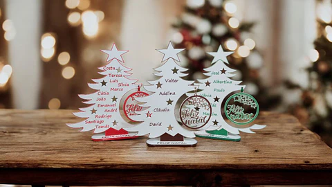 Árvore de Natal Personalizada com Nomes