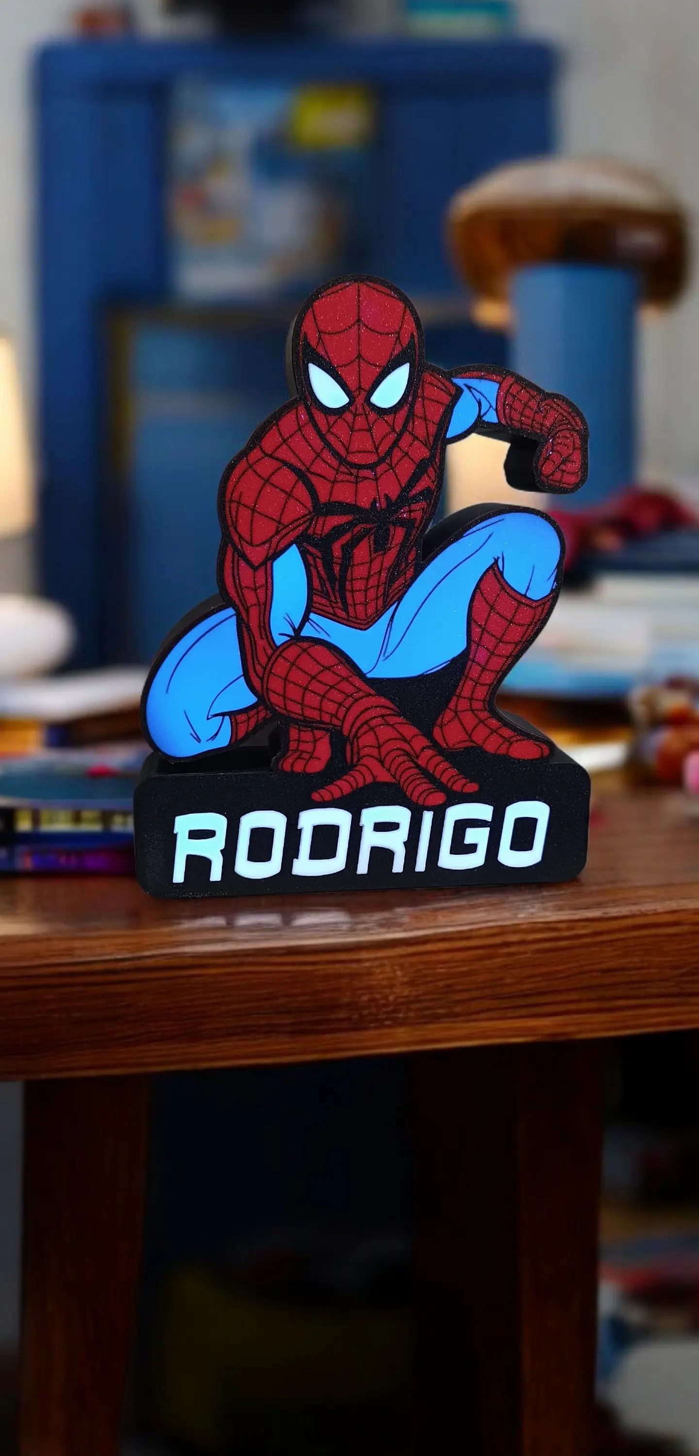 Luminária Homem Aranha Personalizada com Nome 2