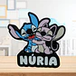 Luminária Stitch e Angel Personalizada com Nome - Thumbnail 3