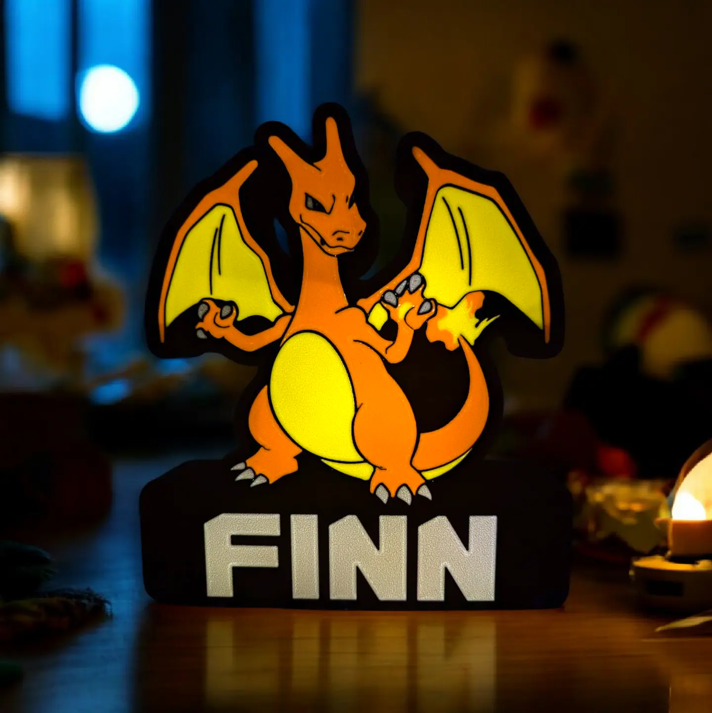 Luminária Charizard Personalizada com Nome 1