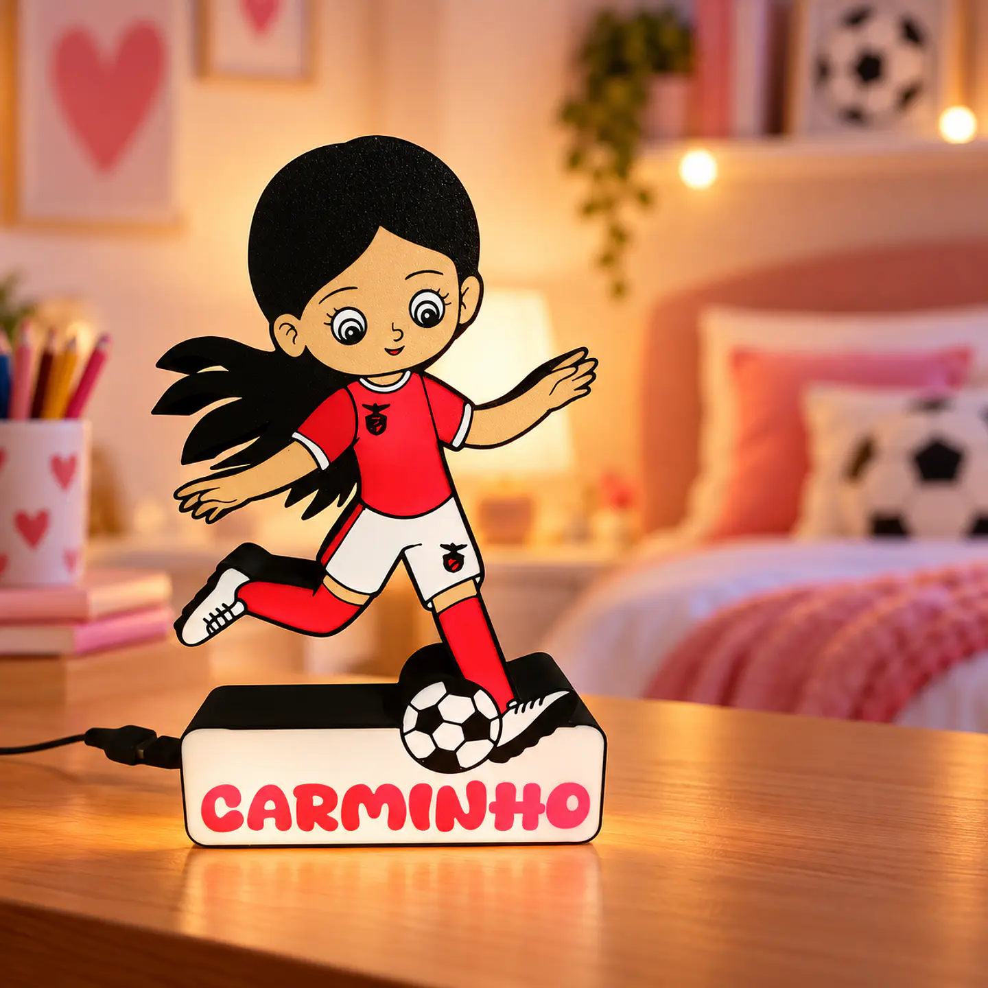 Luminária Futebolista Personalizada 3