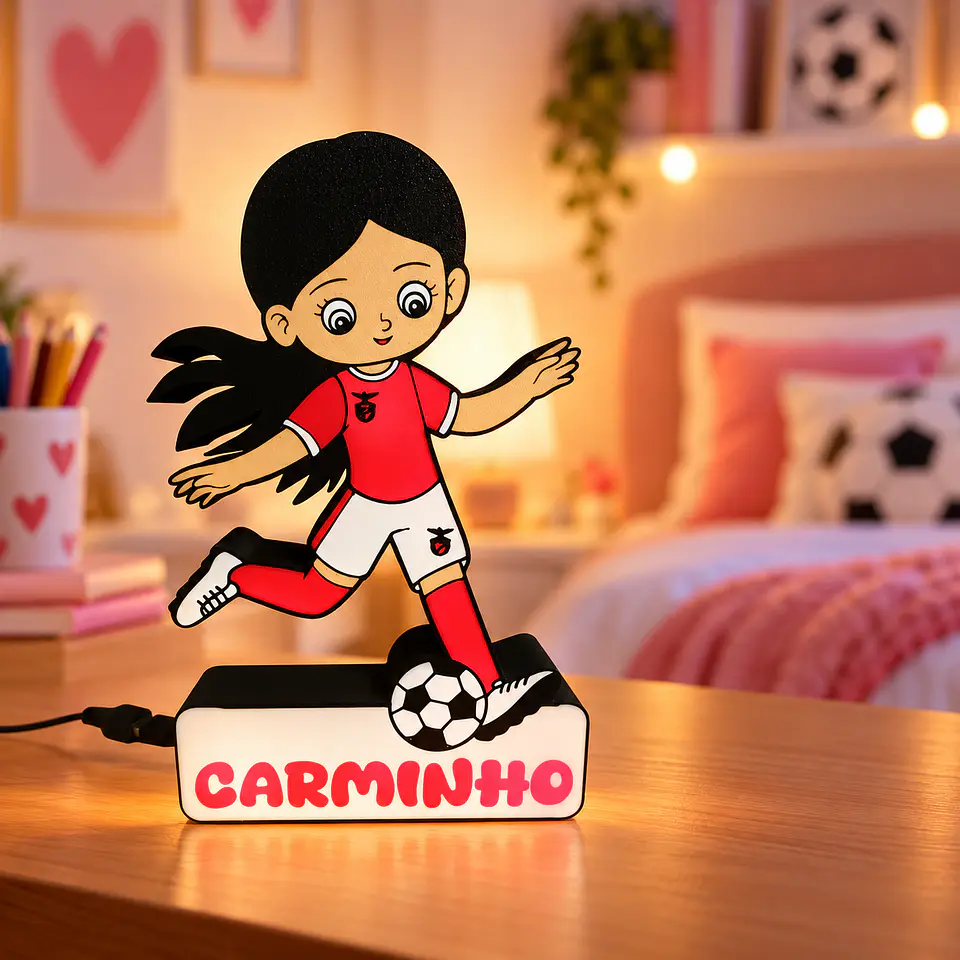 Luminária Futebolista Personalizada 3