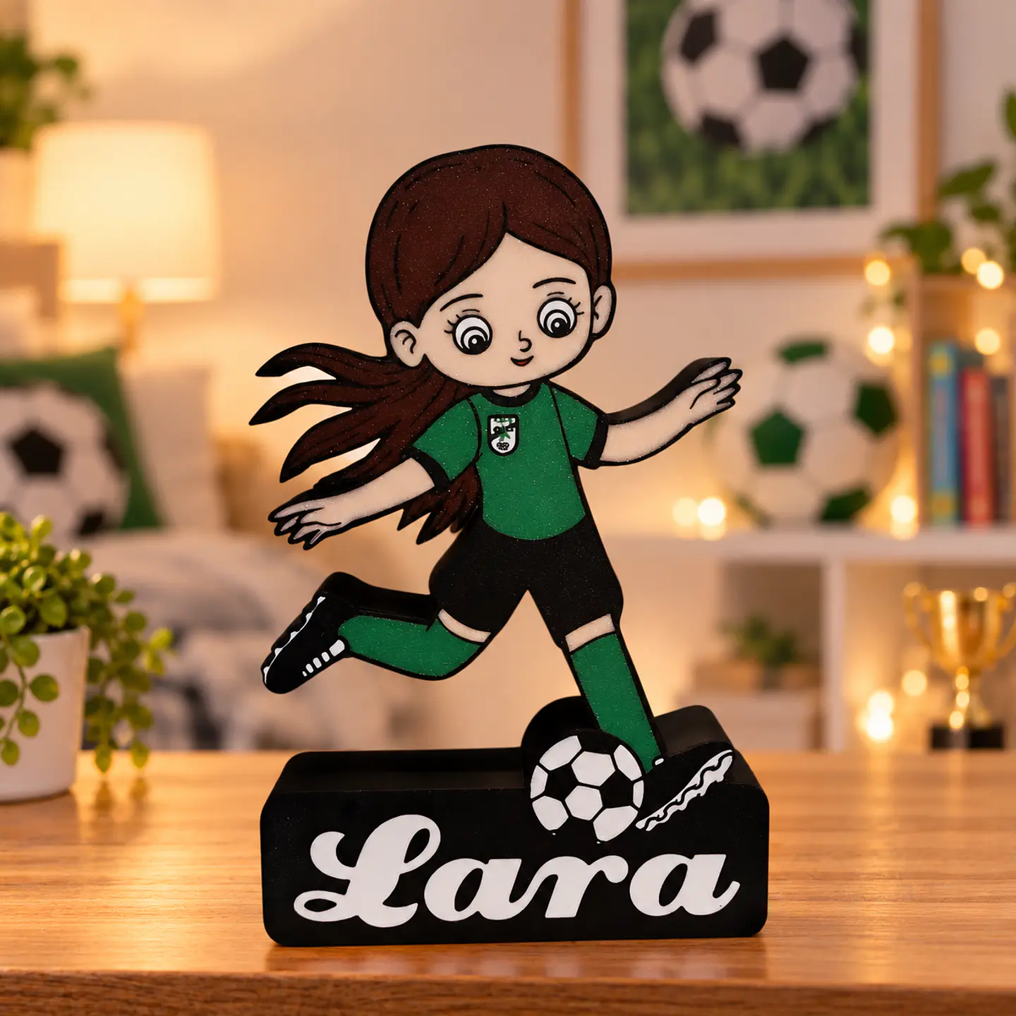 Luminária Futebolista Personalizada 4