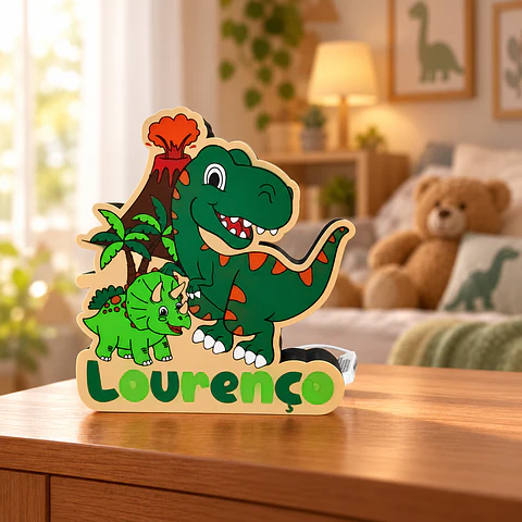 Luminária Infantil LED Personalizada com Nome - Vários temas