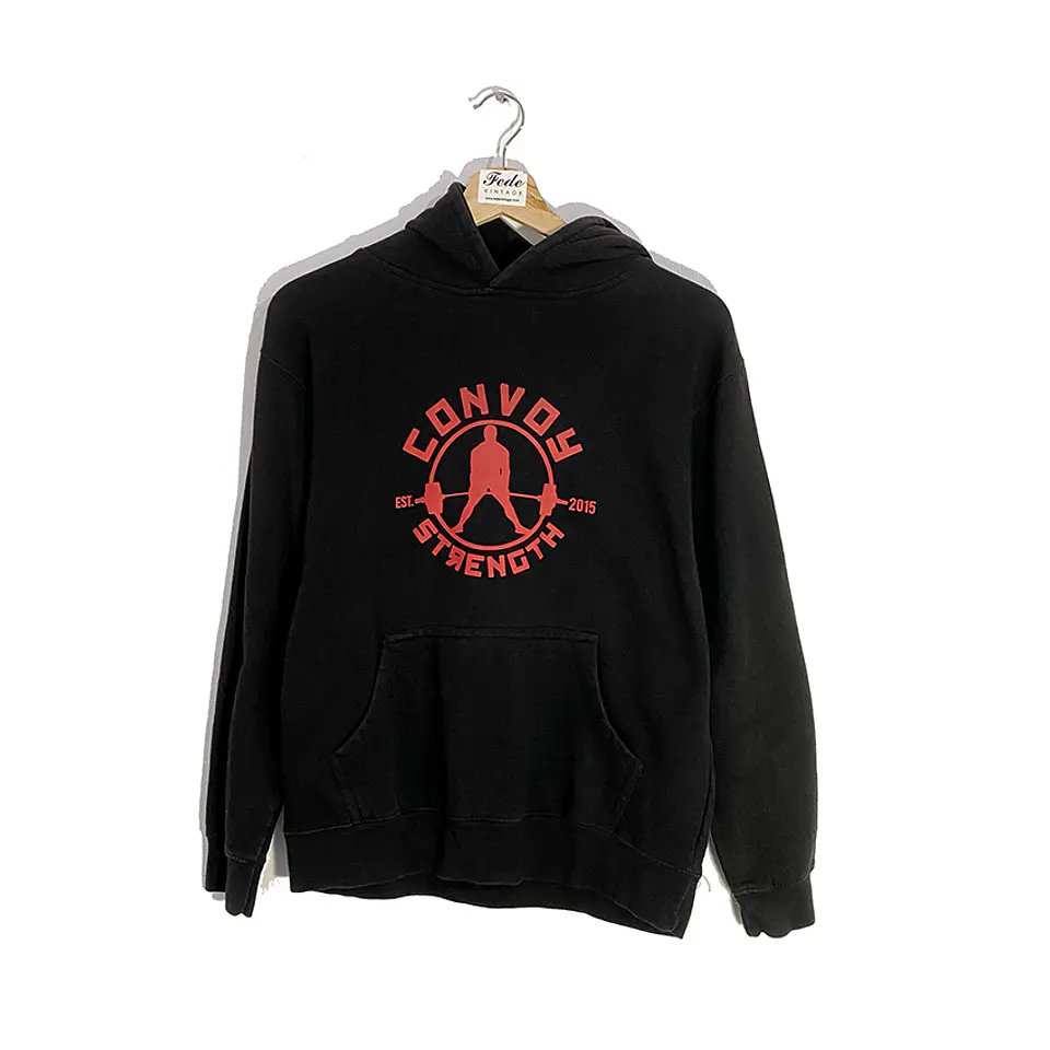  POLERON VINTAGE CANGURO NEGRO COTTON HERITAGE 1