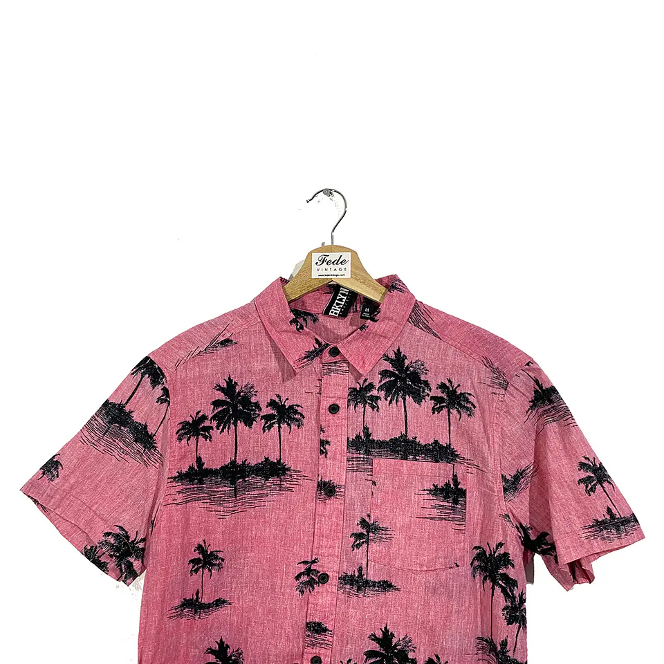 CAMISA VINTAGE ROSADA PALMERAS bklyn 2