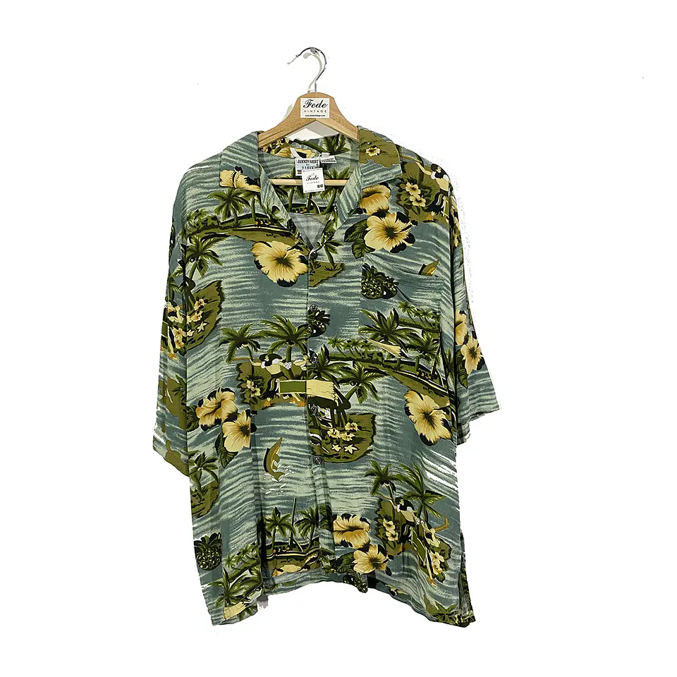 CAMISA VINTAGE VERDE FLOREADA JAMMIN SHIRT 1