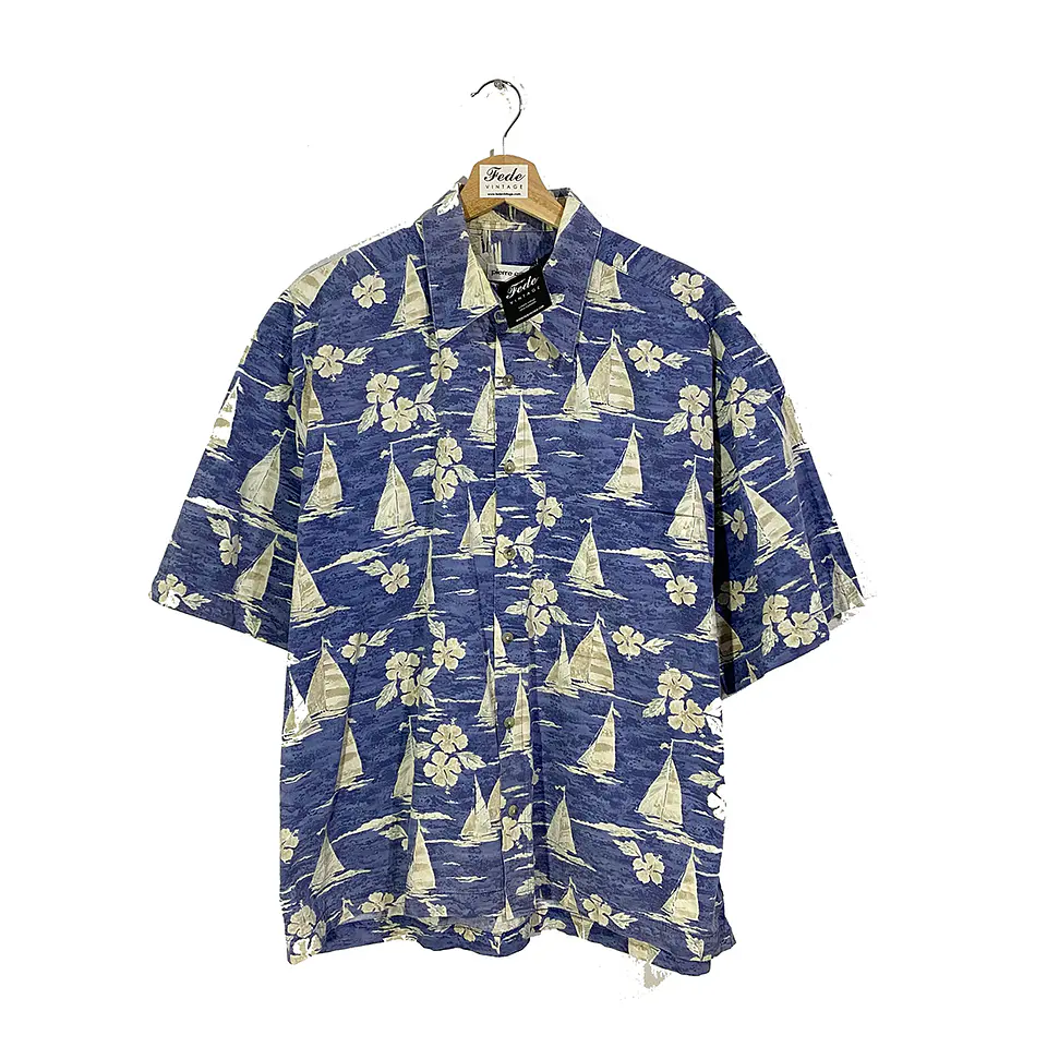 CAMISA VINTAGE CELESTE PIERRE CARDIN 1