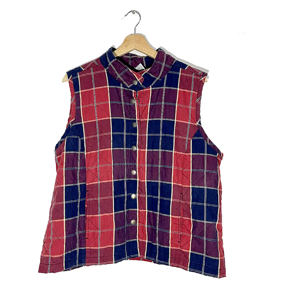 CHAQUETA VINTAGE VEST TARTÁN 2